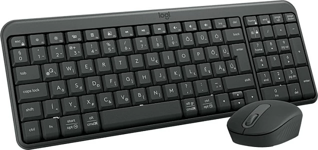 Tastierë me Maus Logitech 920-013525, Wireless RF + Bluetooth, QWERTZ, Graphite