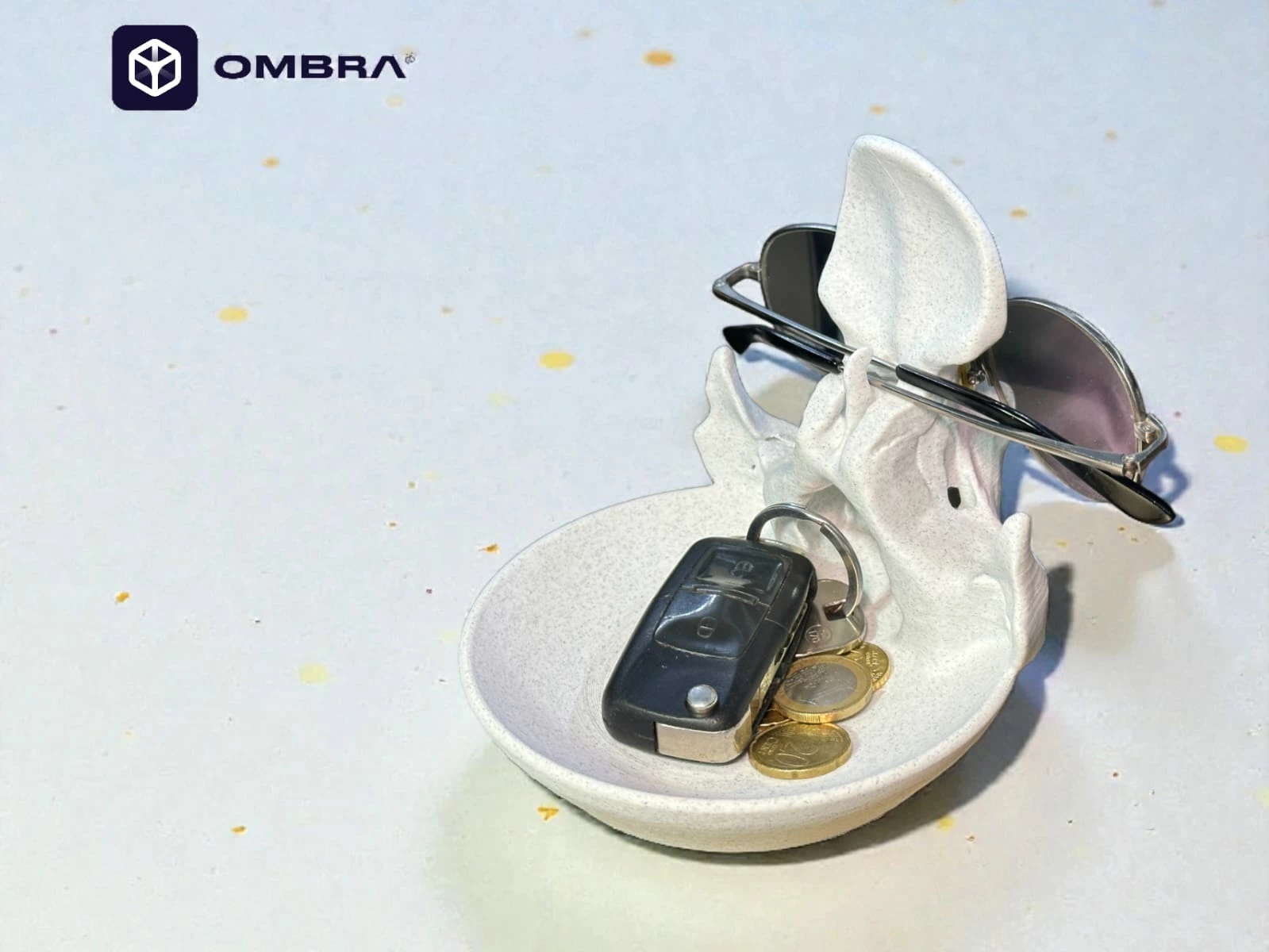 Mbajtëse për Syze në formë Kafke - ngjyre mermeri