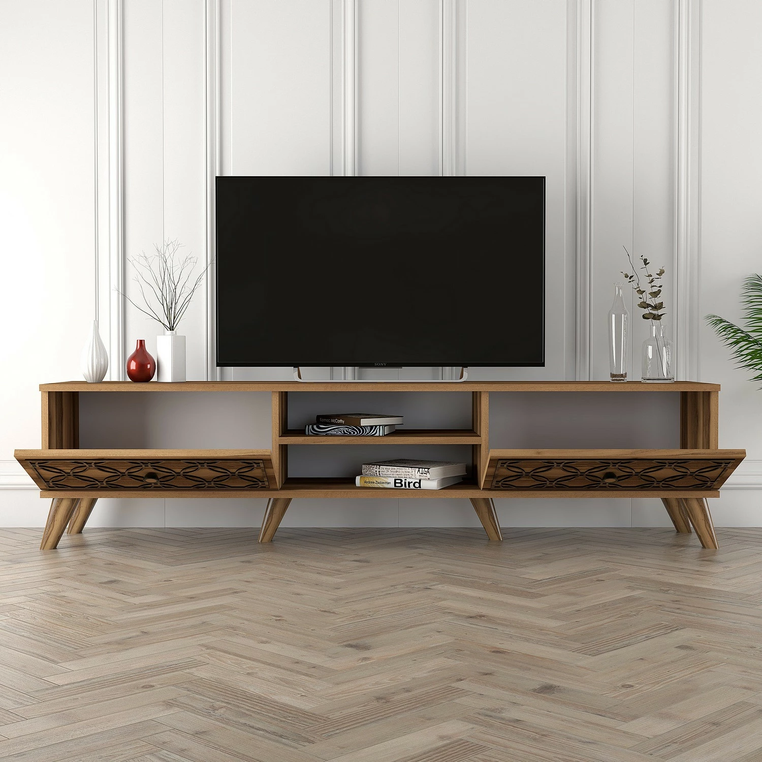 Komodë TV Skye Decor, ngjyrë arre, Class