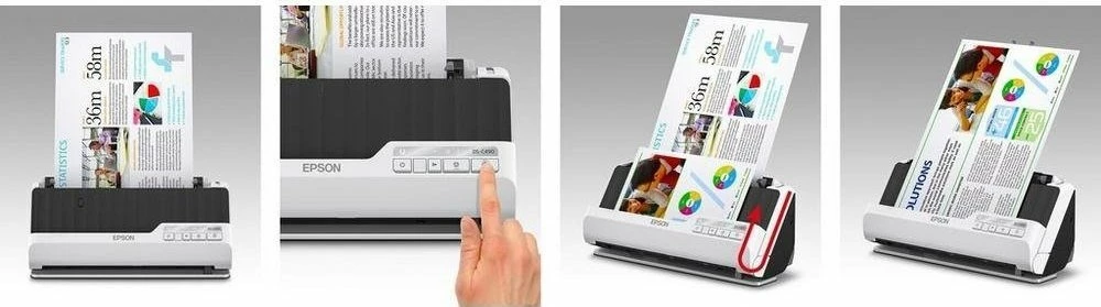 Skaner dokumentesh Epson DS-C490 (B11B271401), 600 dpi, duplex, USB, 40 faqe/min, bardhë/zi