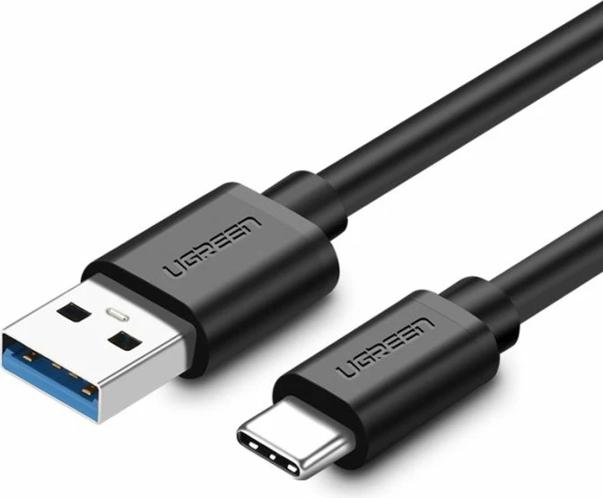 Kabllo USB-A 3.0 në USB-C UGREEN 20884 2 m, e zezë, polybag