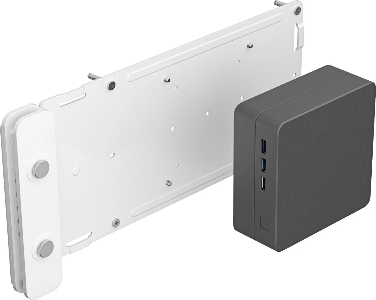 Mbajtës kompjuteri Logitech, Monitor stand-mounted CPU holder, USFF, 75 x 75,100 x 100 mm, Bardhë