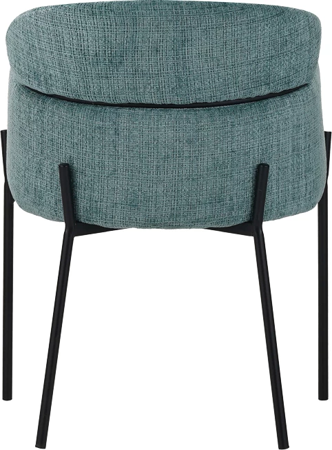 Karrige Tolerse Inart, pëlhurë jeshile, këmbë metali të zeza, 58x57x80cm