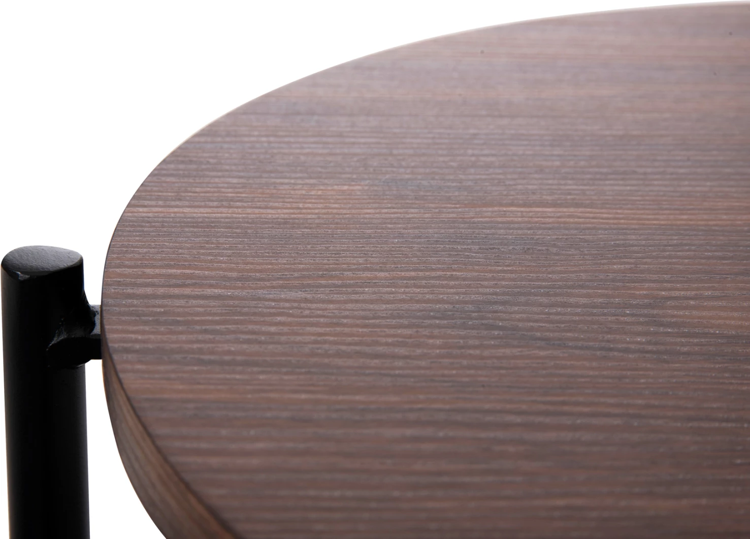 Tavolinë anësore SYLO FH9618.02 MDF ngjyrë arre-kornizë metalike e zezë Φ44x66Hcm