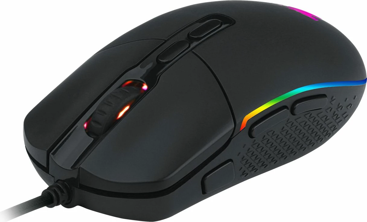 Maus Redragon Invader M719 RGB, 10000 DPI, me kabllo, 7 butona, i zi