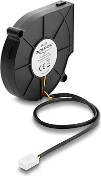 Ventilator ftohës radial DeLOCK 12V DC 75x75x15mm, 3-Pin, i zi