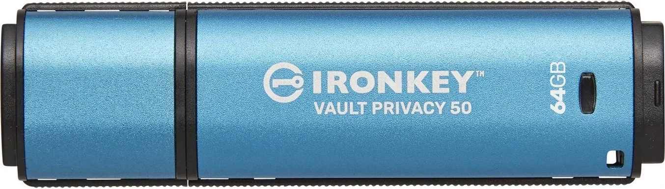 USB Kingston IronKey Vault Privacy 50, 64GB, blu