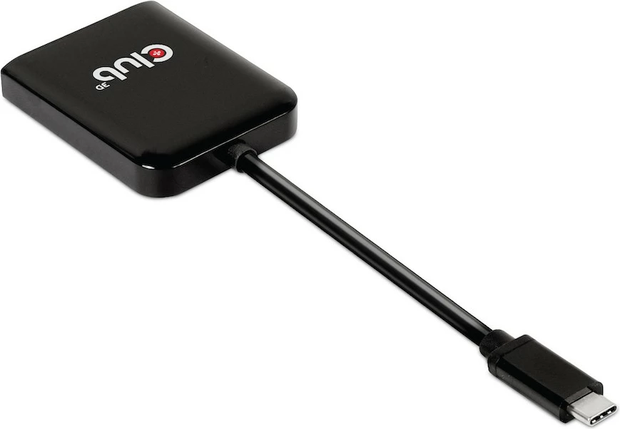 Adapter MST-Hub Club3D USB Type-C në 2x DisplayPort 4K60Hz, 1.5m, zi