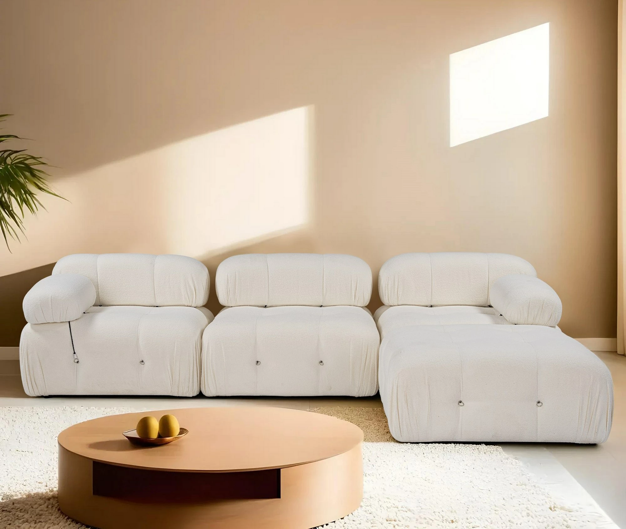 Këndare Atelier del Sofa, Bubble, bezhë, L1-O1-1R-PUF