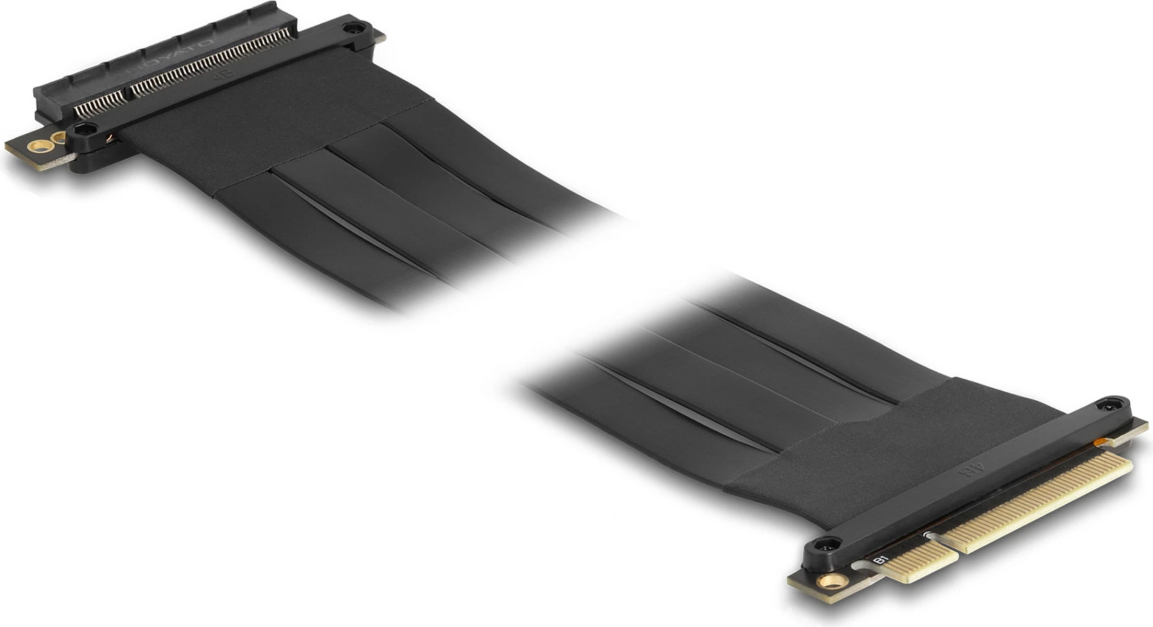 Riser kartë DeLOCK PCI Express x8 mashkull në x8 femër, kabllo 60 cm, e zezë