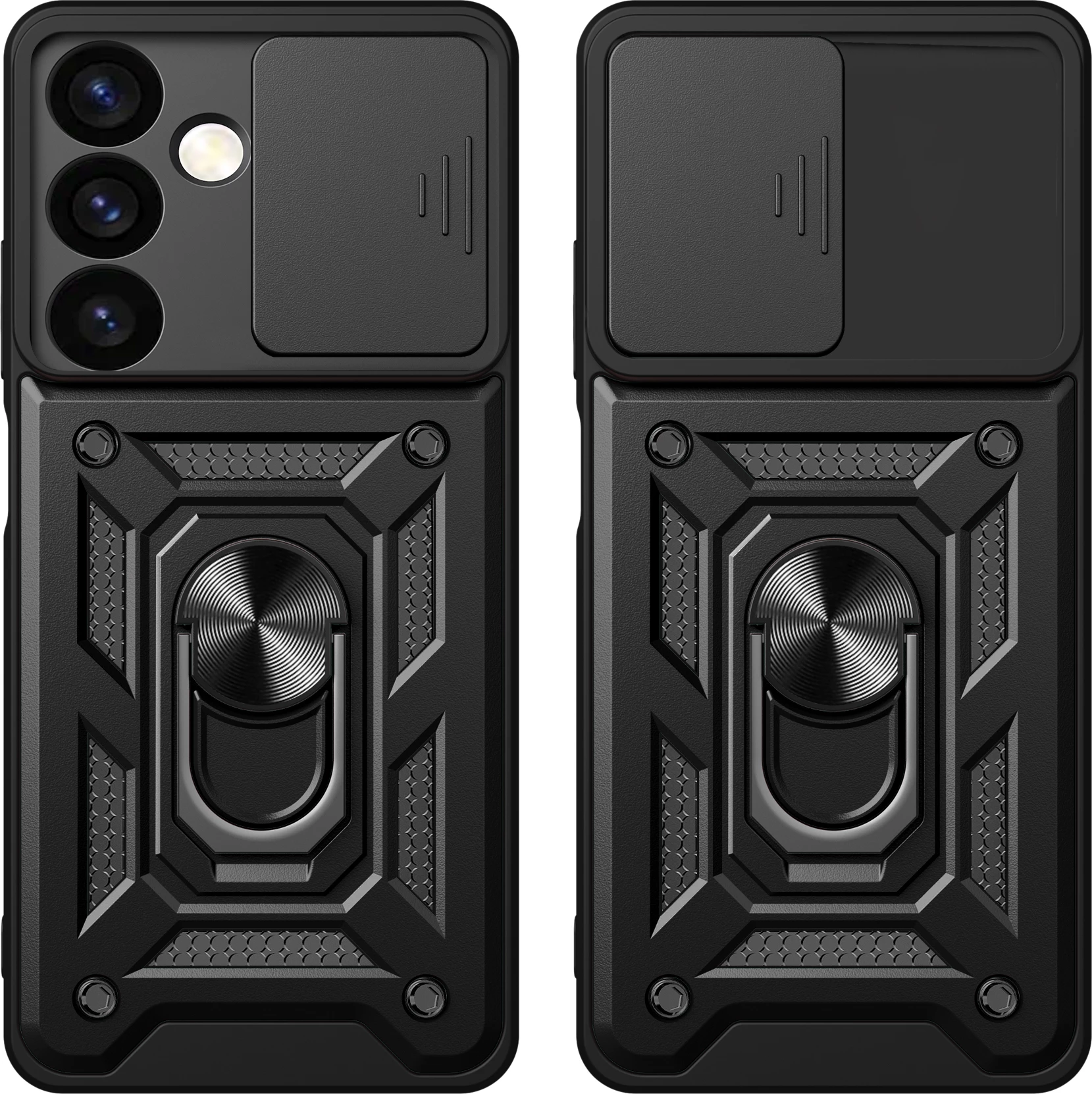 Mbështjellës Hurtel Hybrid Armor Camshield për Samsung Galaxy S24+, i zi