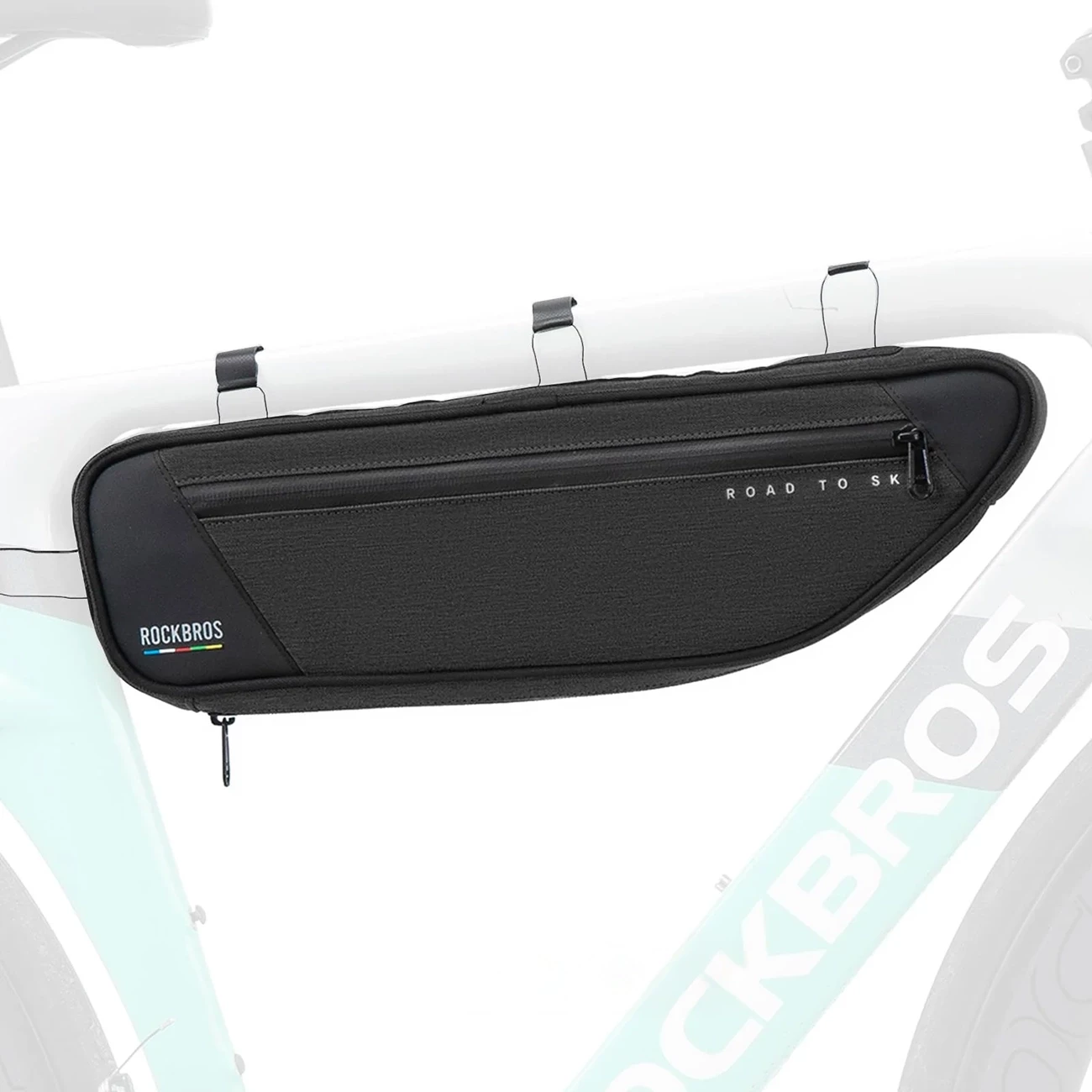 Çantë kornize biçiklete Rockbros TL003 ROAD TO SKY 2L waterproof, e zezë