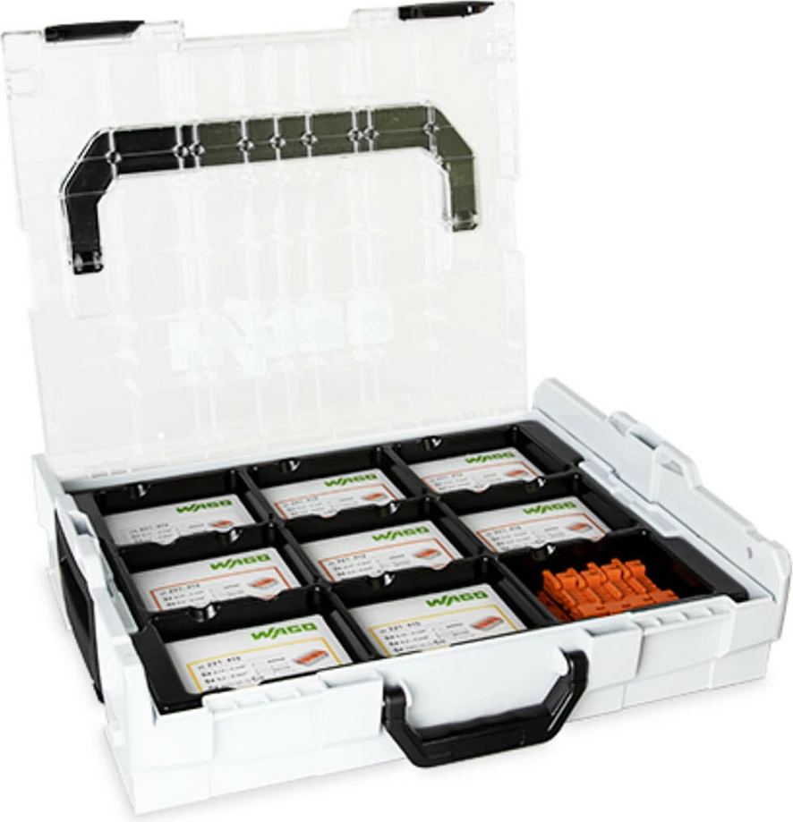 Set klemash lidhëse WAGO, Serie 221, kuti L-BOXX 102, shumëngjyrëshe