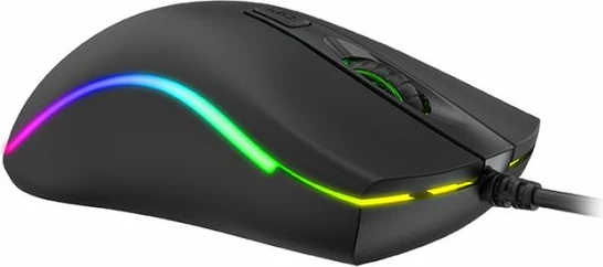 Maus HAVIT HV-MS72 USB optik me kabllo, 800-1200 DPI, RGB, i zi