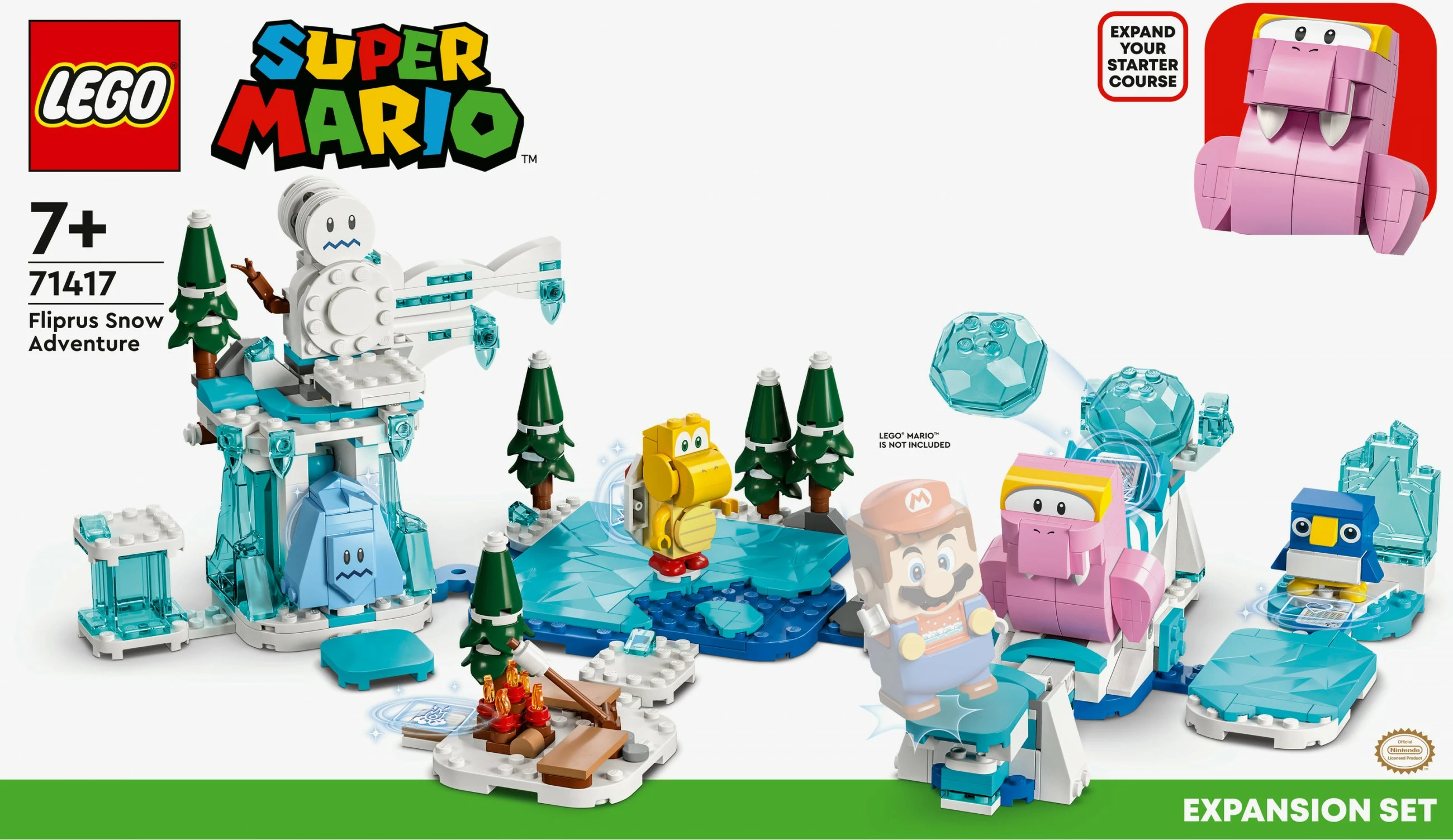 Set ndërtimi LEGO Super Mario Fliprus Snow Adventure Expansion, 567 pjesë, shumëngjyrësh