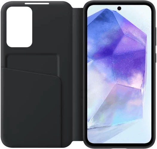 Mbështjellës Smart View Wallet Samsung EF-ZA556CBE për Samsung Galaxy A55, origjinal, e zezë