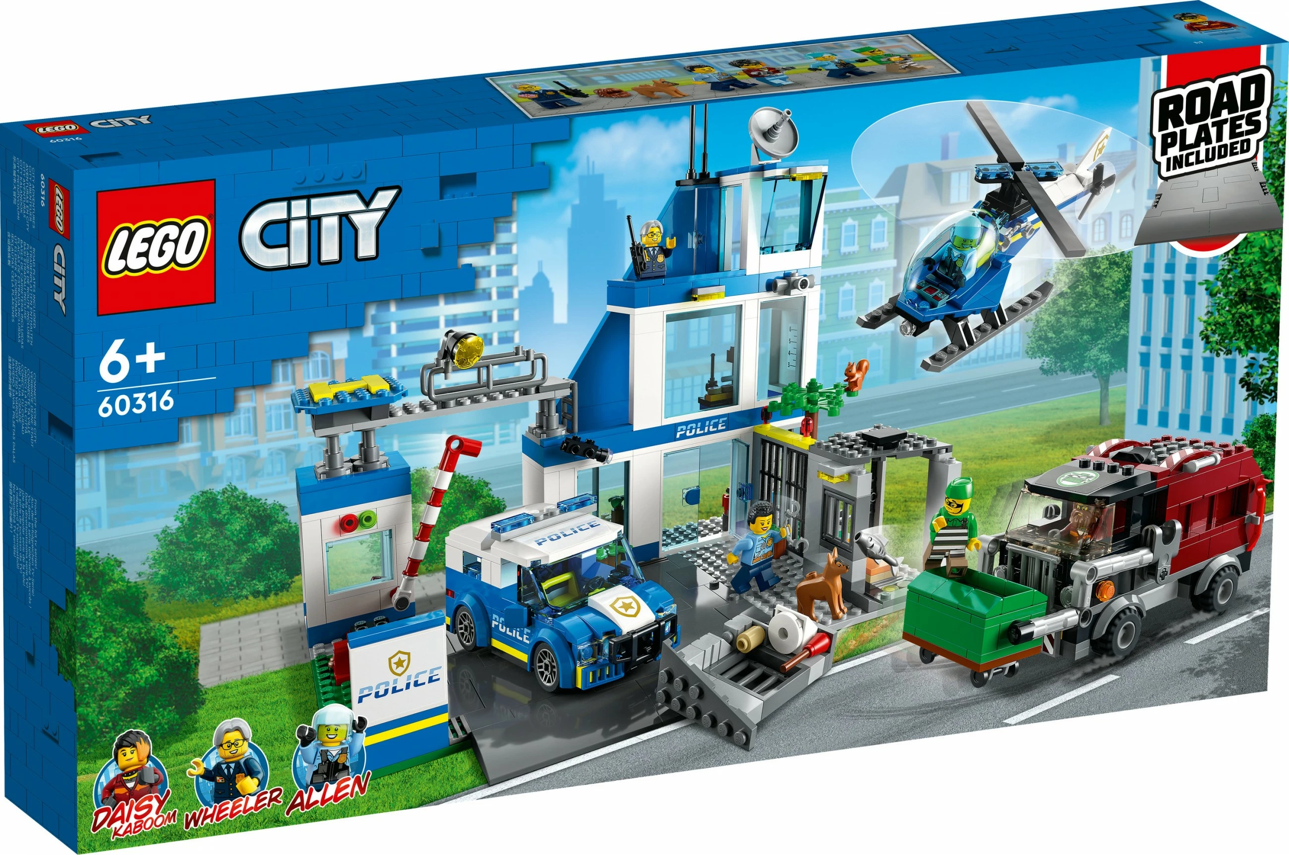 Set ndërtimi LEGO City Police Station, 668 pjesë, plastikë, shumëngjyrësh