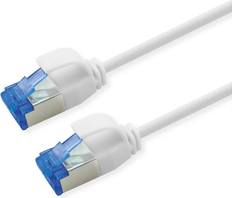 Kabllo rrjeti ROLINE Cat6a S/FTP Slim 1.5m, PoE, LSZH, e bardhë