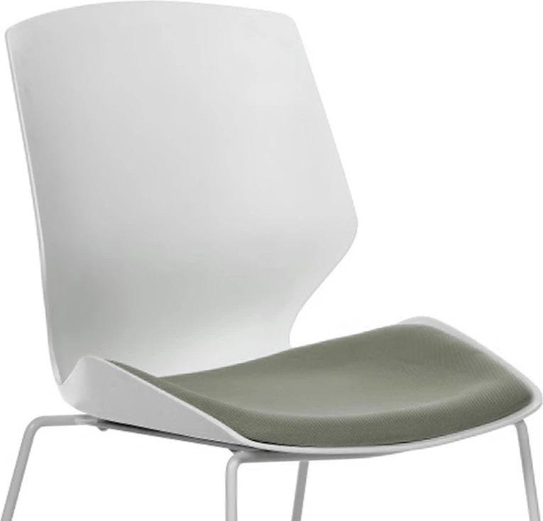 Karrige vizitorësh për zyre Genuine, PP, e bardhë-gri,