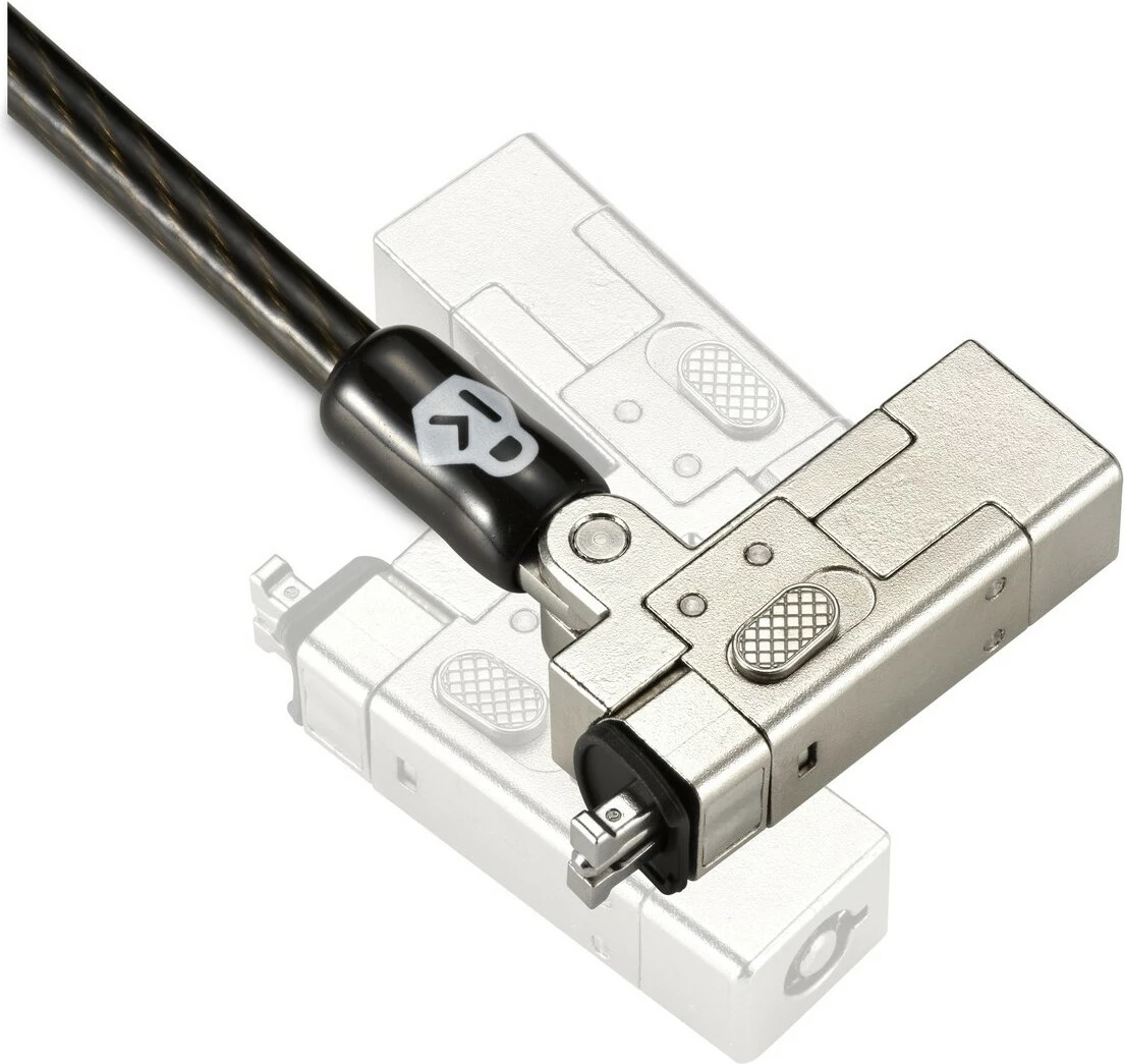 Kabëll sigurie Kensington Slim NanoSaver 2.0, me çelës, 1.8m, Nano slot, karbon çelik, zi/argjend