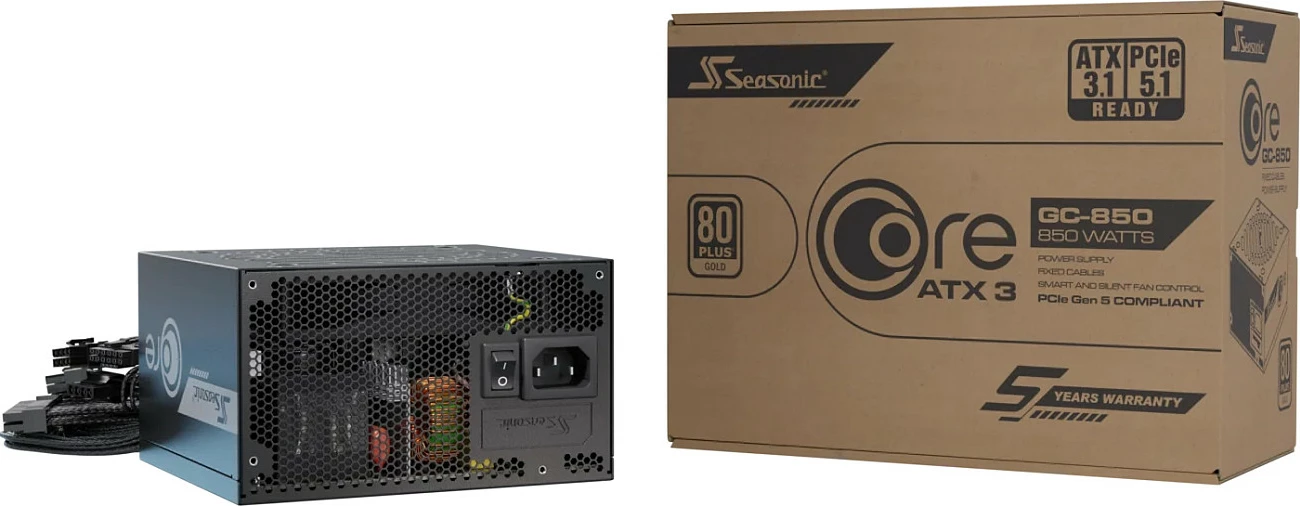 Furnizues rryme Seasonic CORE GC-850, 850W, ATX 3.1, 80+ Gold