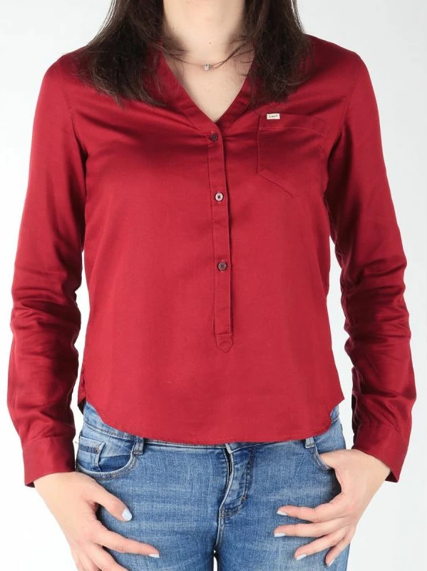 Këmishë femrash Lee, burgundy
