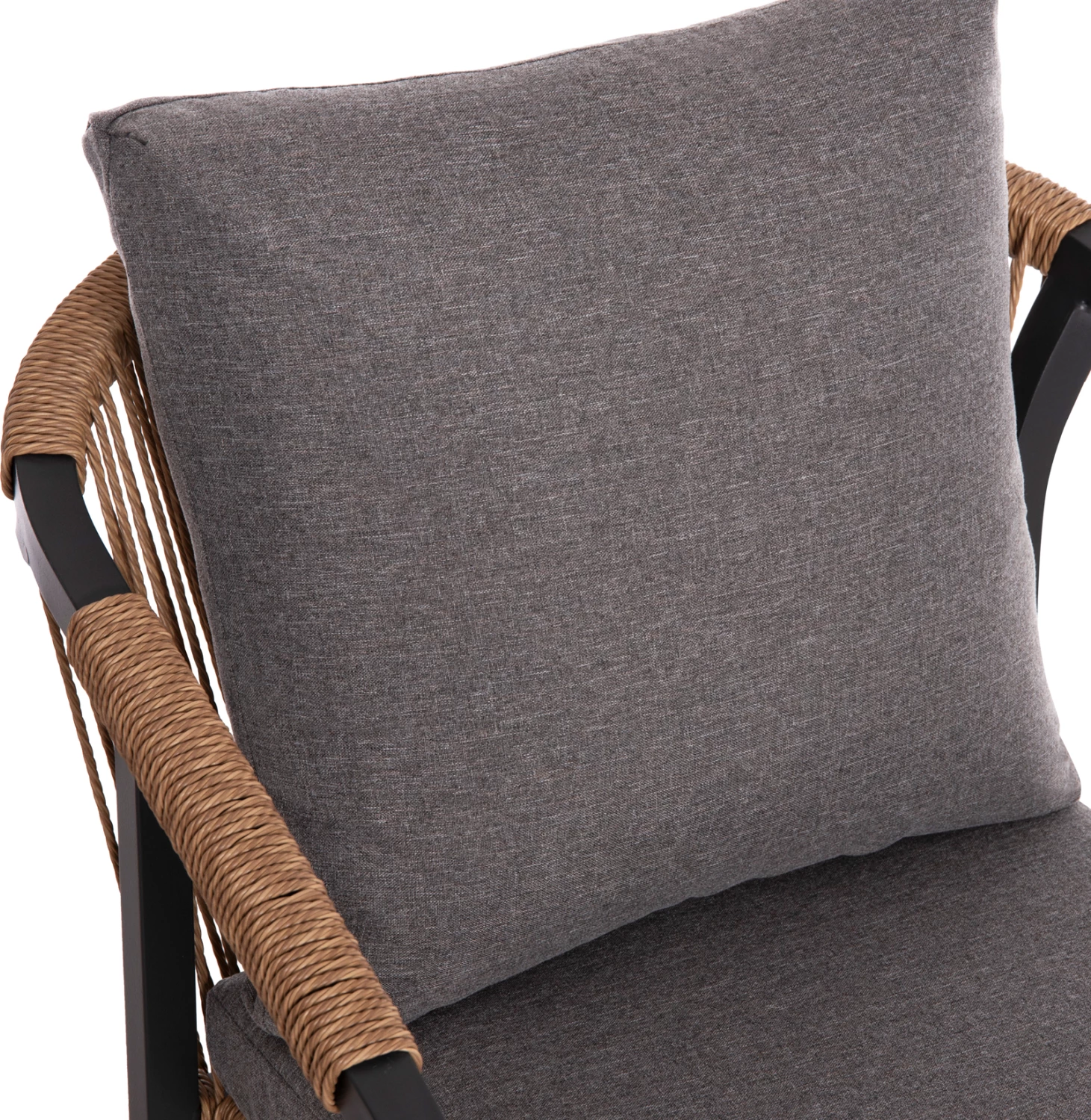 Karrige Maerly FH6051.03 alumini, anthracite, jastëk, P.E. Rattan, 57x60x84H cm