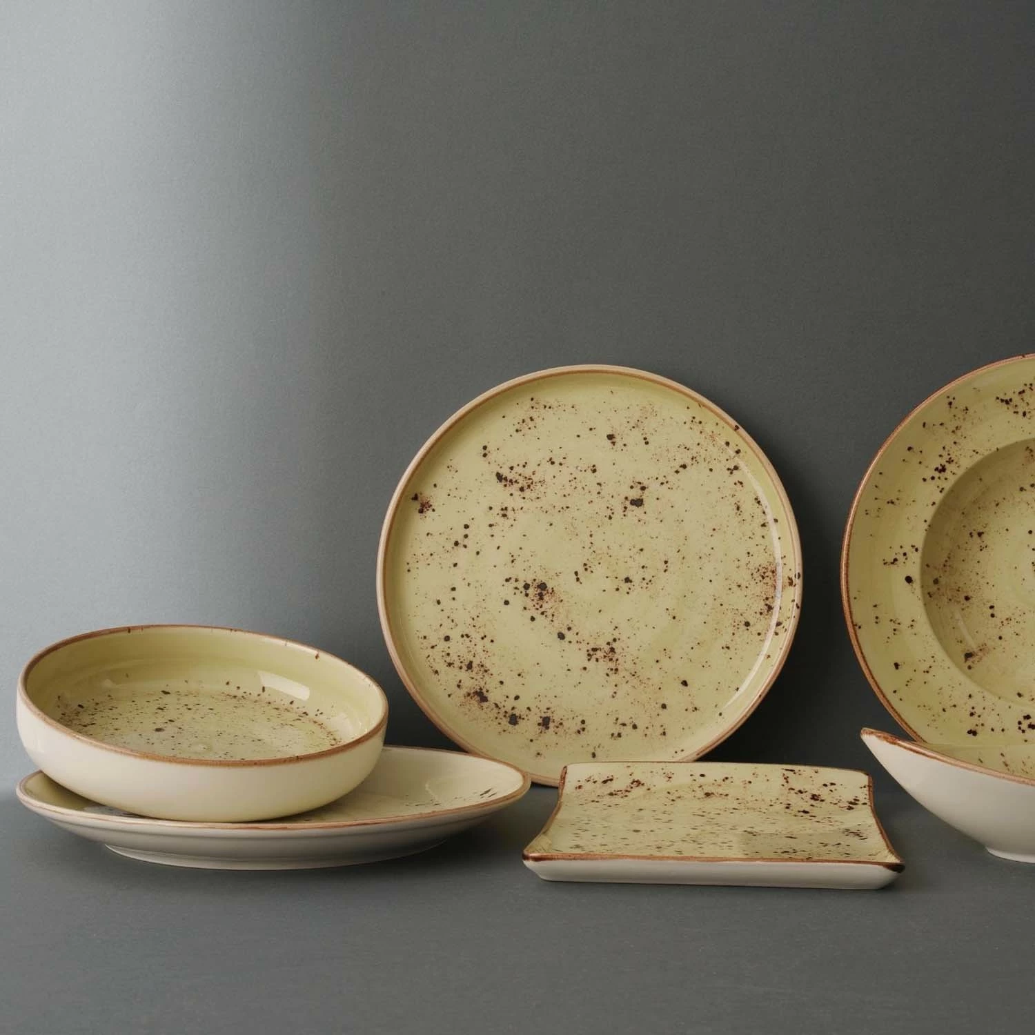 Tas servirimi Fine Dine Olive Boat 250x160 mm, i gjelbër, set 6 copë