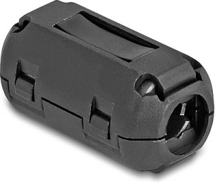 Bërthamë ferriti DeLOCK për kabllo të rrumbullakëta 9 mm, 2 copë, e zezë