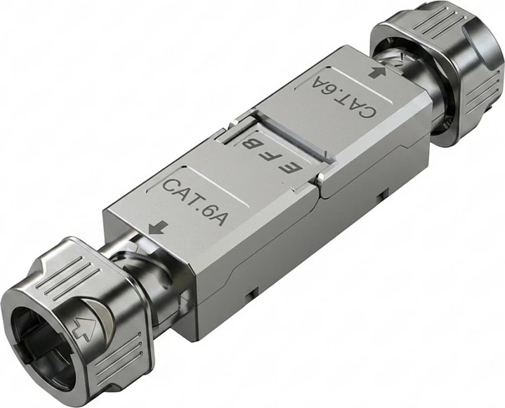 Modul lidhës rrjeti EFB Elektronik Cat6A/Cat7/Cat7A Slimline, metalik