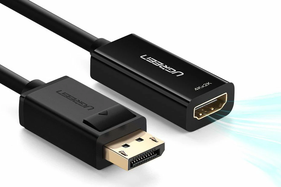Adapter Ugreen HDMI në DisplayPort 4K, 40363, zi/gri