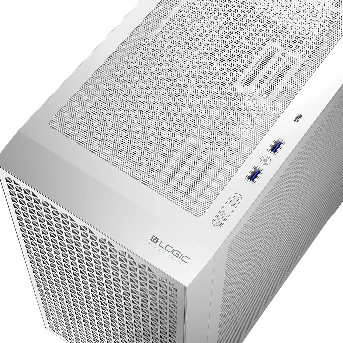 Kasë Logic Concept Dart Pro Mini (AM-DART-PRO-0000-20), Mini Tower Micro-ATX, 3x120mm fana, USB-C, pa furnizim rryme, e bardhë