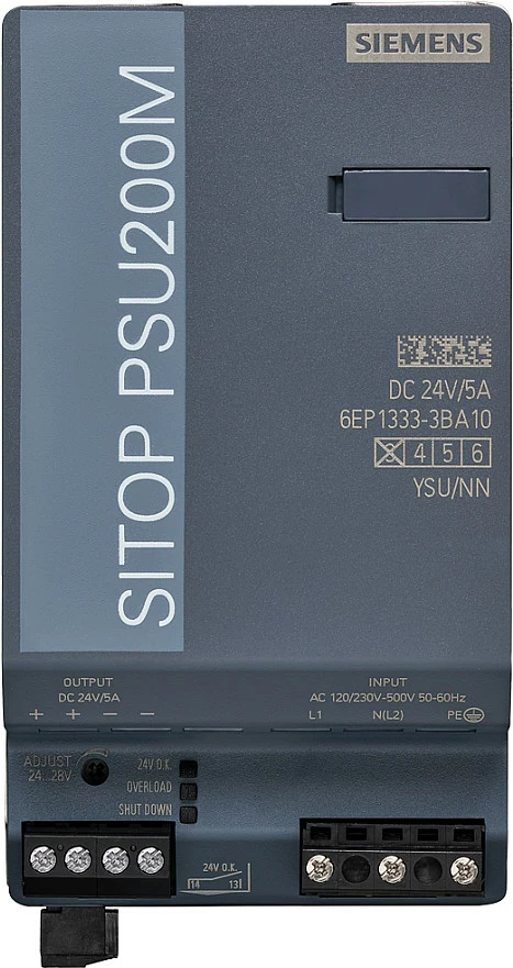 Furnizues energjie Siemens SITOP PSU200M 6EP1333-3BA10, 24V DC 5A, 120W, gri