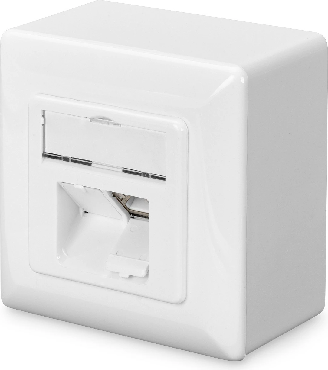Dozë rrjeti Digitus 2xRJ45 Cat6, e bardhë