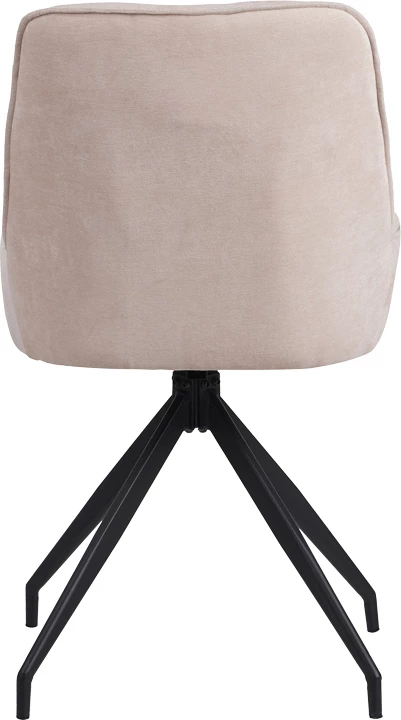 Kadeira rrotulluese, pëlhurë bezhë, këmbë metalike të zeza, 57.5x51x89