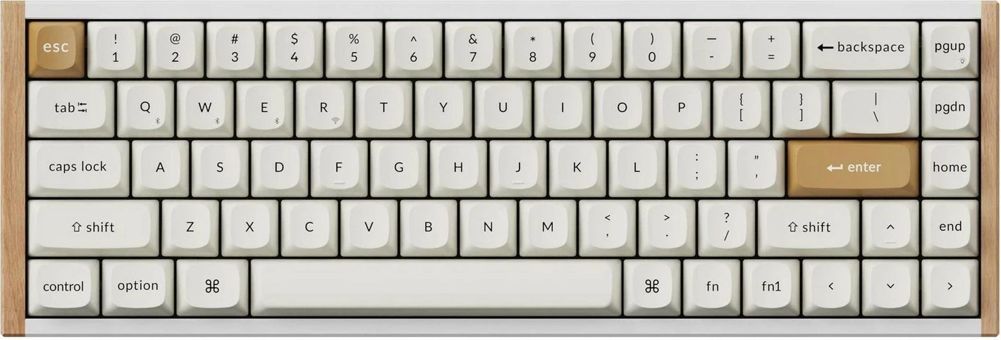 Tastierë Keychron K6H 65% magnetike, RGB, wireless/wired, bardhë
