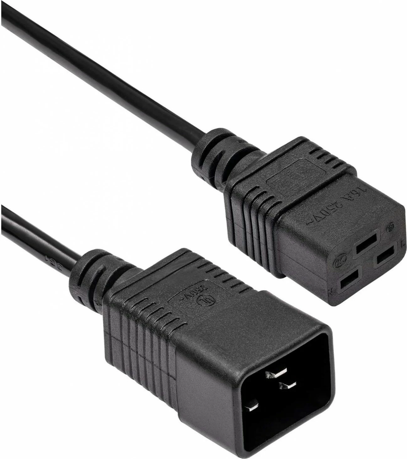 Kabllo rryme Akyga AK-UP-03, IEC C19/C20, 1.8m, e zezë