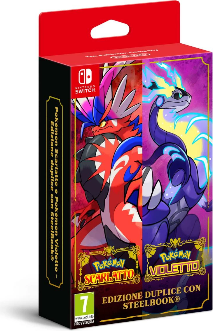 Lojë Nintendo Switch Pokémon Scarlet & Violet Dual Pack me Steelbook