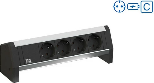 Modul prizash për tavolinë Bachmann Desk 1, 2x prizë Type F, 2x USB, 324 mm