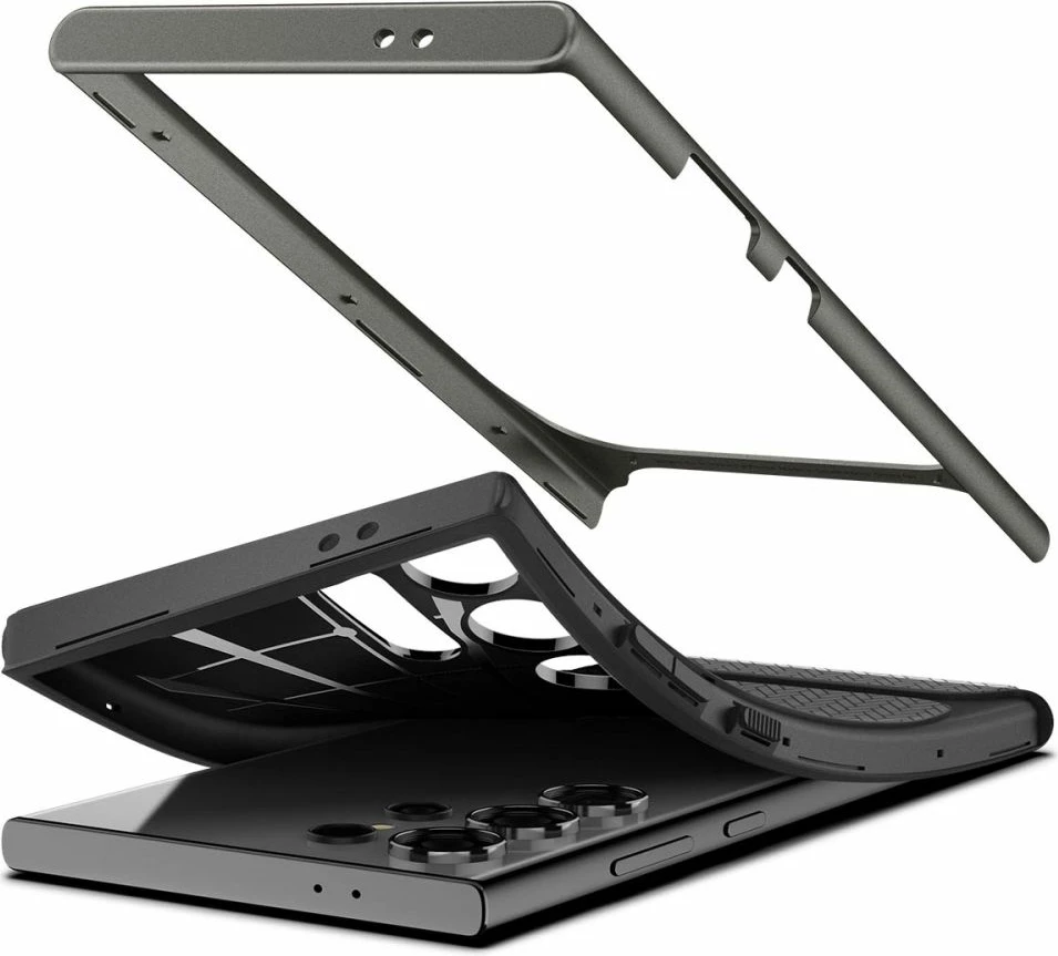 Mbështjellës Spigen Neo Hybrid për Samsung Galaxy S24 Ultra, Gri metalik
