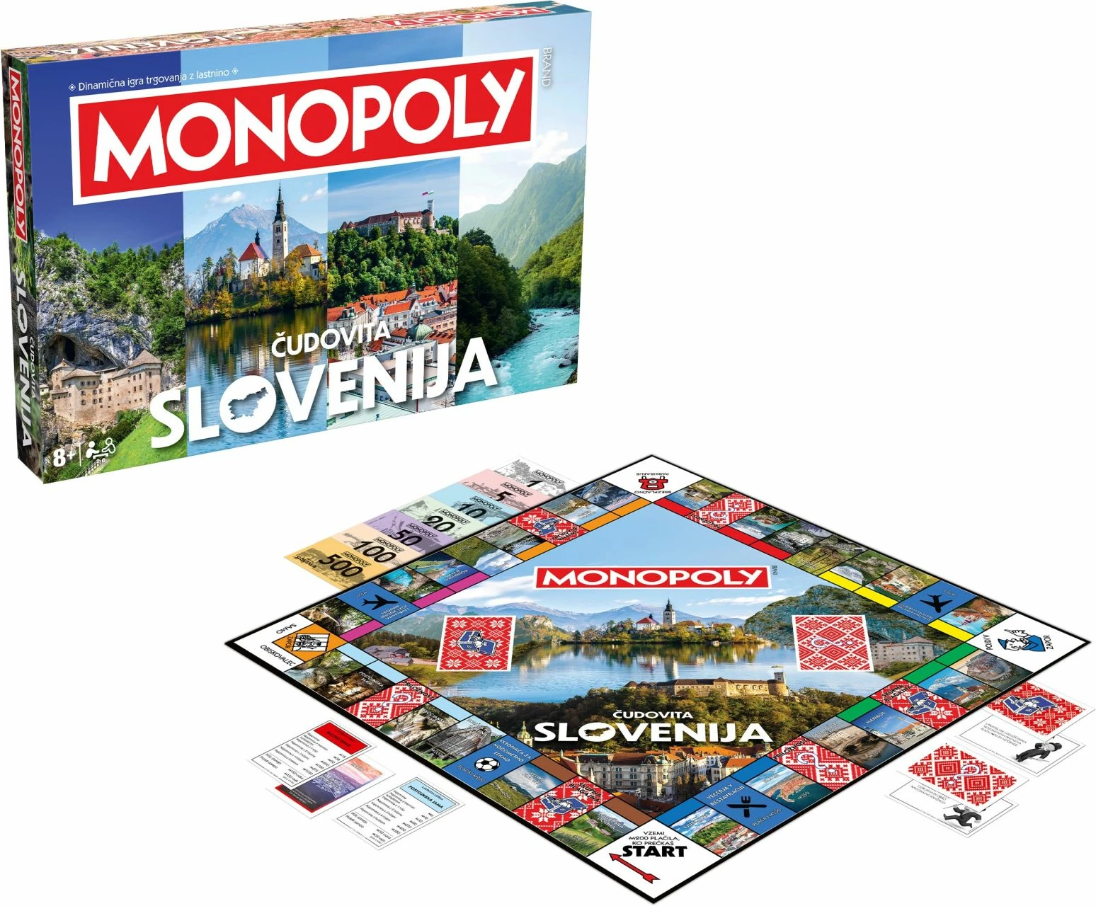 Lojë tavoline Winning Moves Monopoly Čudovita Slovenija, 8+, set 1 copë