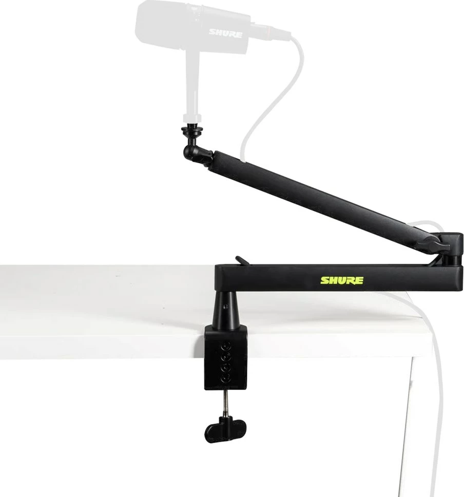 Krah mikrofonik SHURE SH-BROADCAST2 për tavolinë, profil i ulët, i zi