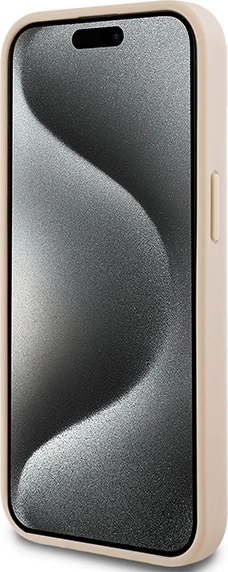 Mbështjellës DKNY Mono Stripe & Metal Logo për iPhone 15 Plus / 14 Plus, Rozë