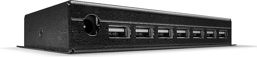 Hub USB LINDY 7-Port USB 2.0 Metal, 480 Mbit/s, kabllo 1.8 m, i zi