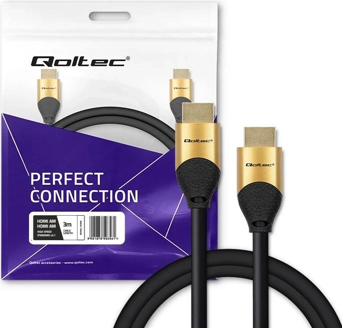 Kabllo HDMI Qoltec 50356, Ultra high speed 8K, 3m, Ari