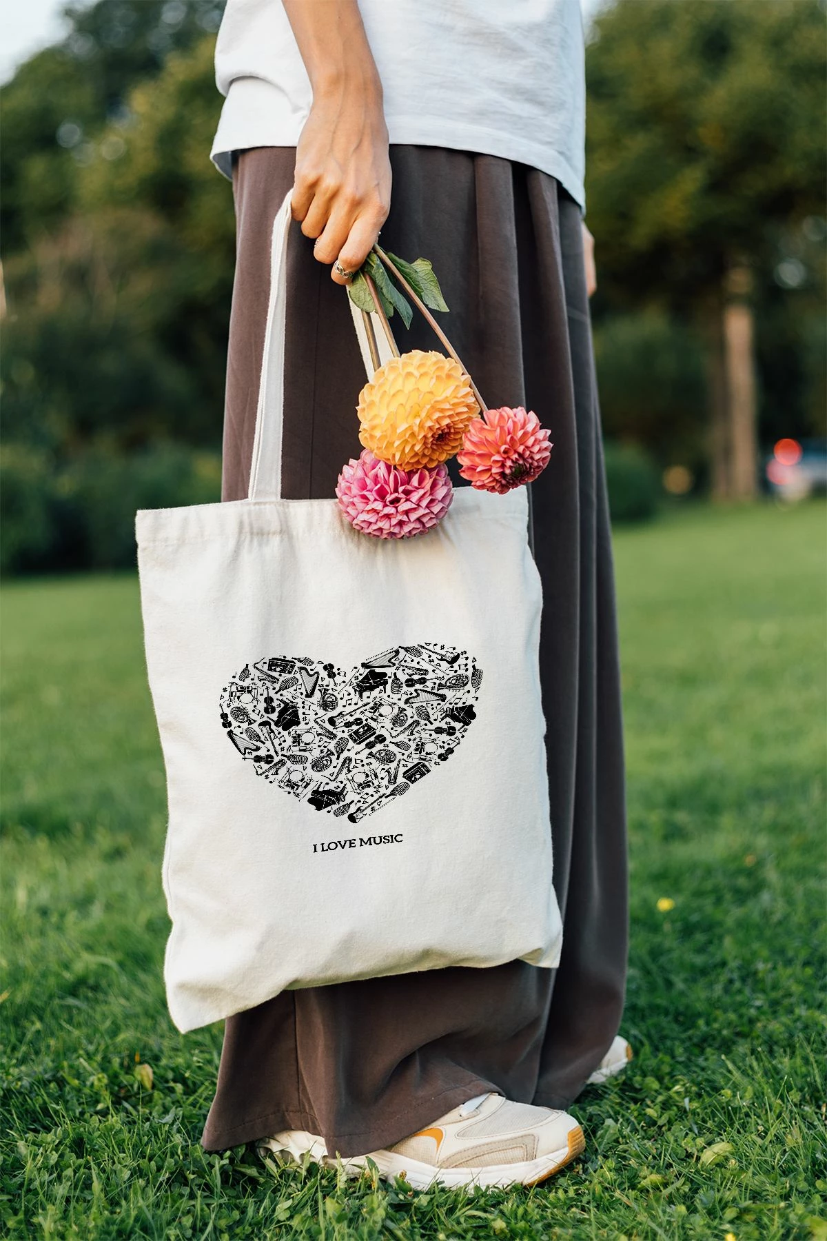 Tote bag Zoozie, model 12, shumëngjyrësh, 35x40cm