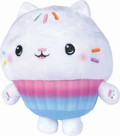 Lodër plushe Simba Gabby's Dollhouse Cakey Cat, 25 cm, bardhë/rozë/kaltër