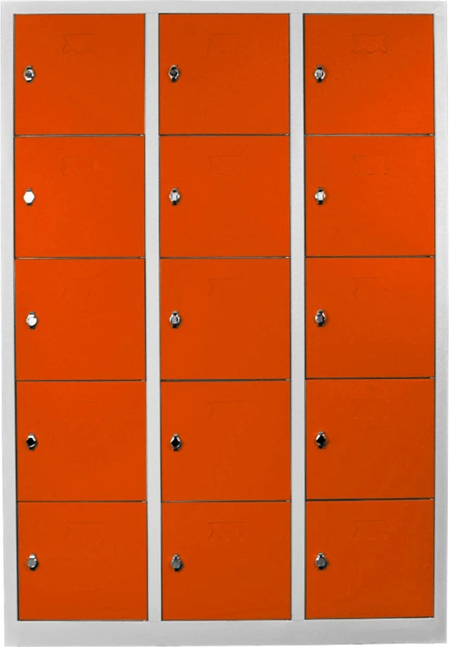 Dollap me 15 ndarje, ngjyrë gri-portokalli, Skye Decor, Js1018Tu