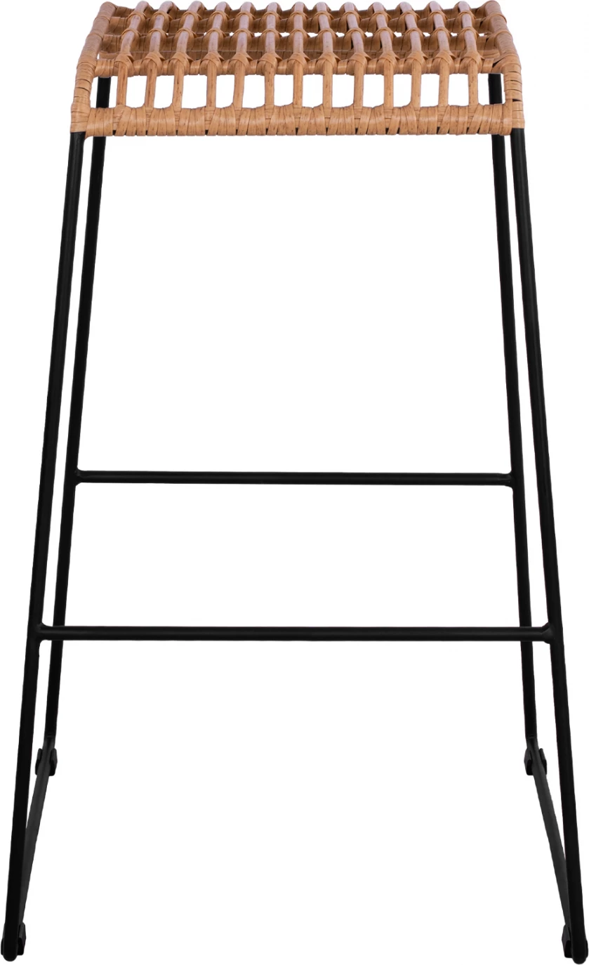 Karrige për bar Allegra FH5641 me thurje, ngjyrë bezhë, 49x50x76 cm