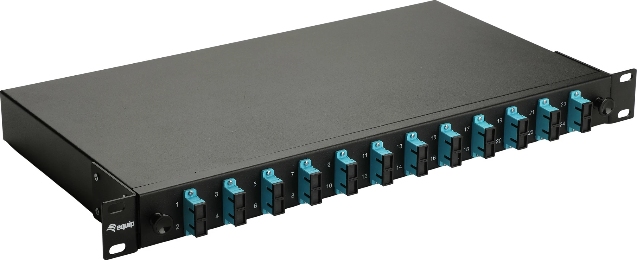 Patch panel optik EQUIP LWL-Spleißkasten, 12-Port SC Duplex OM3, 1U Rack, i zi